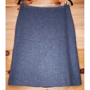Gap Womens Skirt Size 6 Gray Lined Side Zip Wool Blend